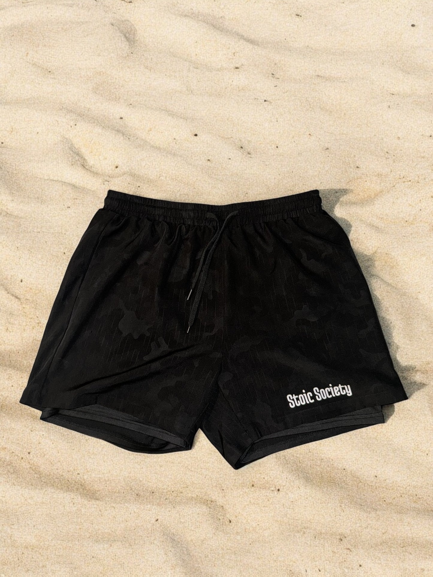 Stoic Athletic Shorts (Black Camo)