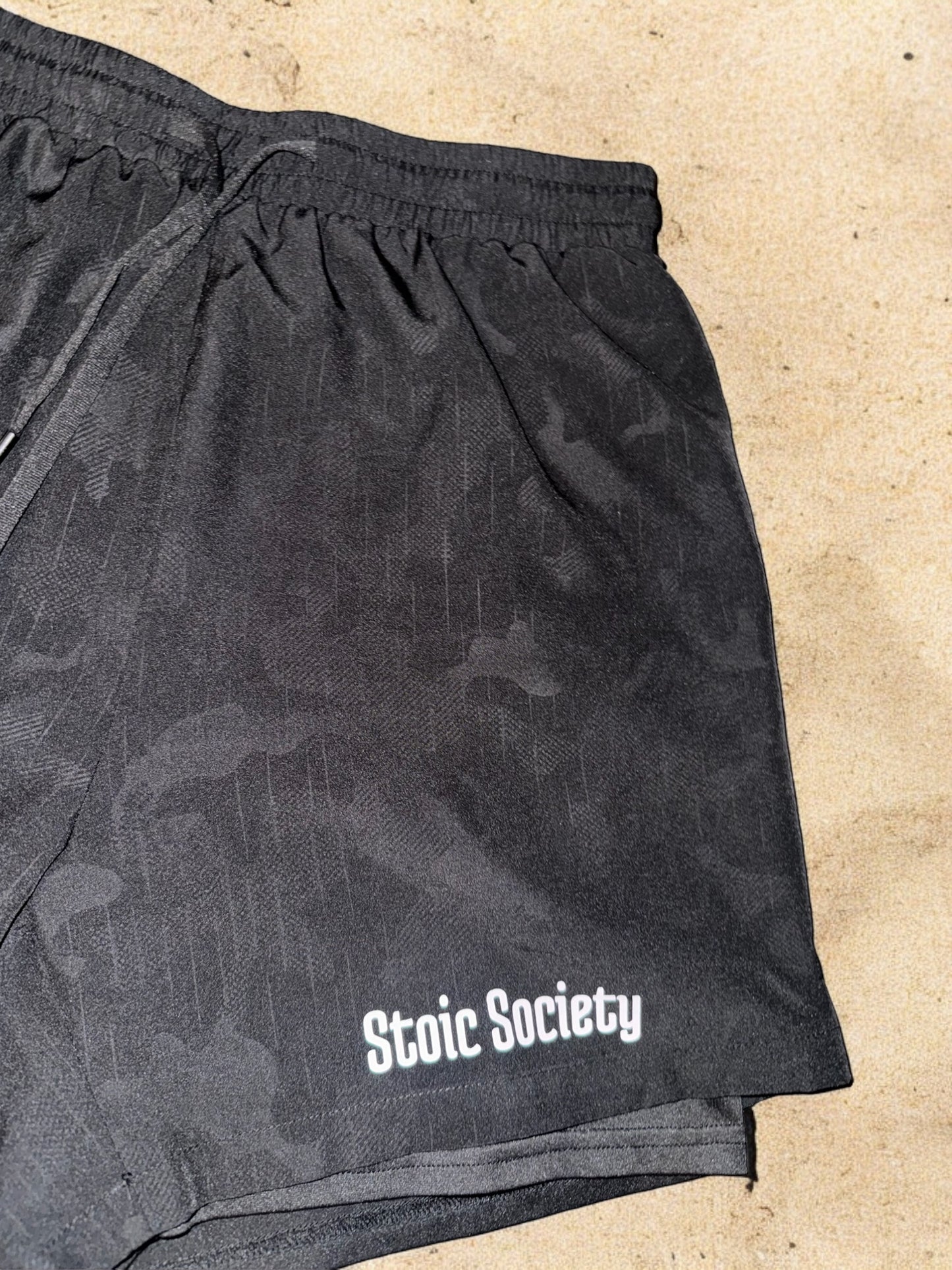 Stoic Athletic Shorts (Black Camo)