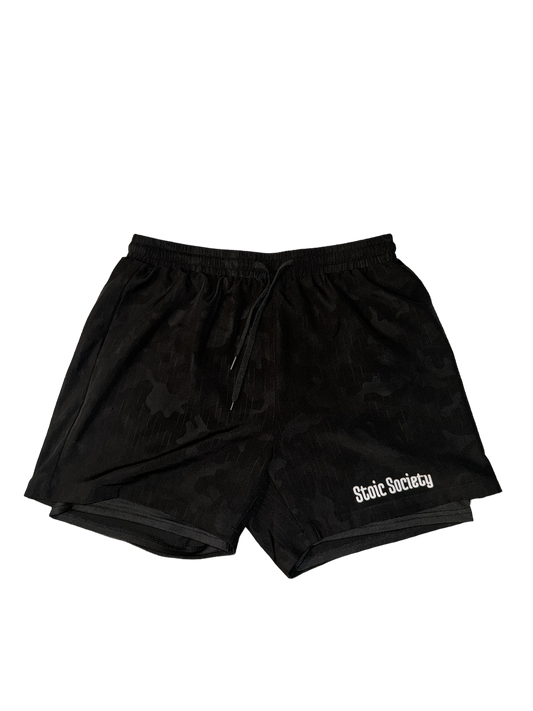 Stoic Athletic Shorts (Black Camo)